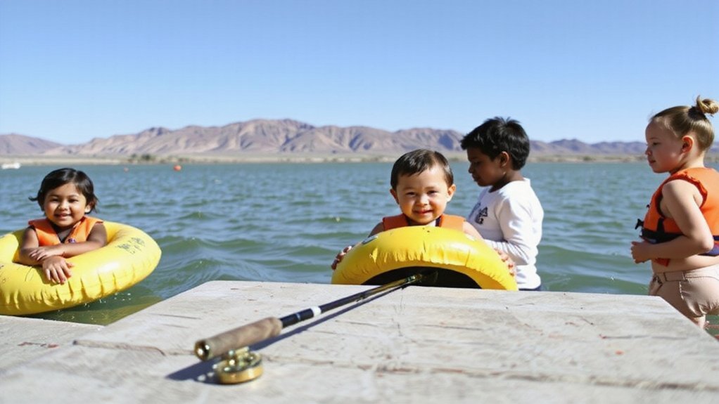 calm kid friendly shore fishing