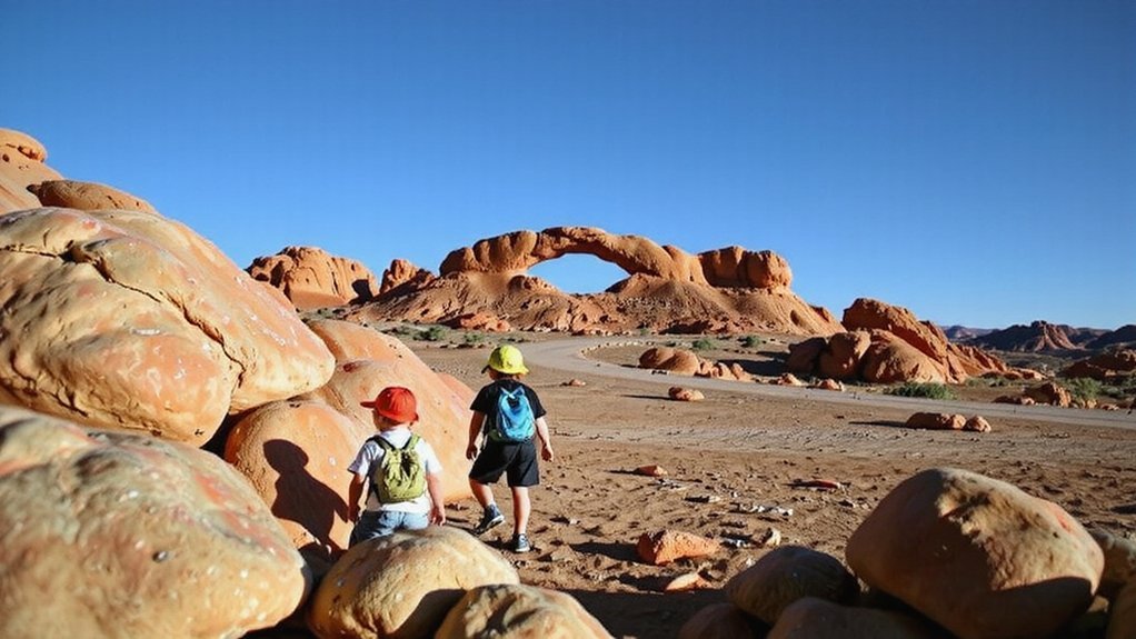 red sandstone family adventure