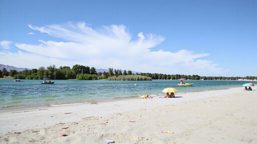 shallow sandy family beach